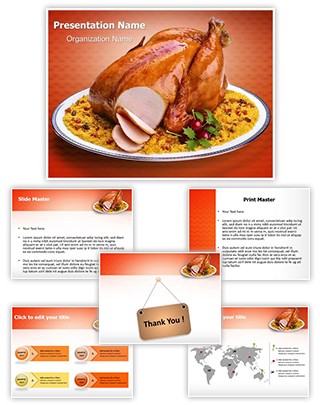 Roasted Chicken Editable PowerPoint Template