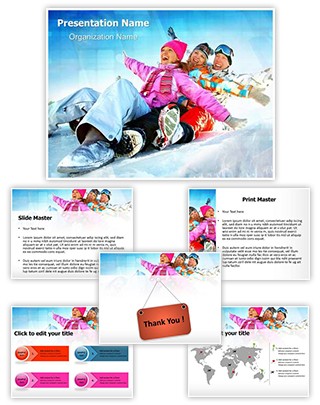 Family Winter Vacation Editable PowerPoint Template