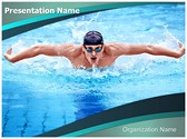 Swimmer Butterfly Stroke Editable Template