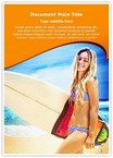 Female Surfer Editable Template