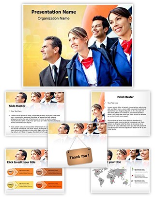 Airplane Crew Editable PowerPoint Template