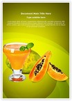 Papaya Juice Editable Template
