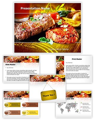 Grilled Meatloaf Editable PowerPoint Template