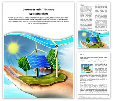 Renewable Energy Editable Word Template