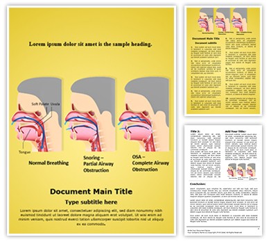 Snoring and Sleep Apnea Editable Word Template