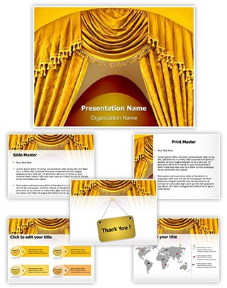 Curtain Curves Editable PowerPoint Template