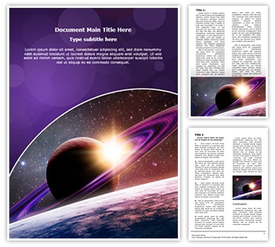 Planet Saturn Editable Word Template