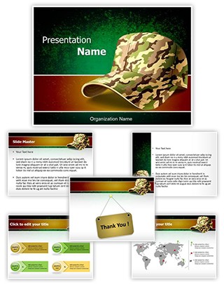 Army Cap Editable PowerPoint Template