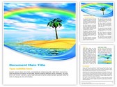 Rainbow Island Editable PowerPoint Template