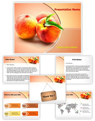 Peach Fruit Editable PowerPoint Template