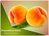 Ripe Peach Fruit Editable PowerPoint Template