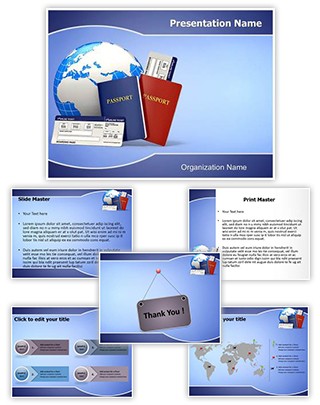 Tickets Passport Editable PowerPoint Template