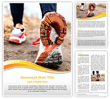Running In Sport Shoes Editable Word Template