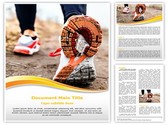 Running In Sport Shoes Editable PowerPoint Template