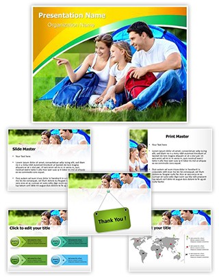 Family Camping Editable PowerPoint Template