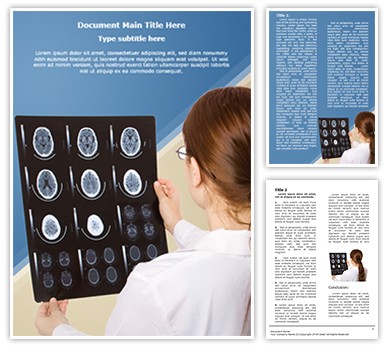 X ray Computed Tomography Editable Word Template