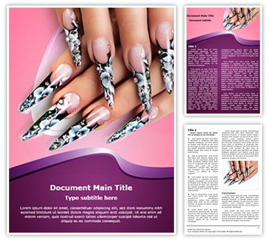 Nails Manicure Editable Word Template