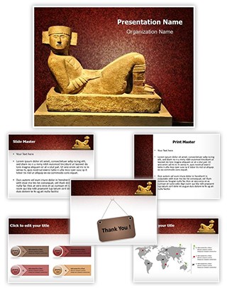 Mexico Chacmool Editable PowerPoint Template