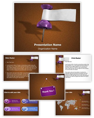 Date Thumbtack Editable PowerPoint Template