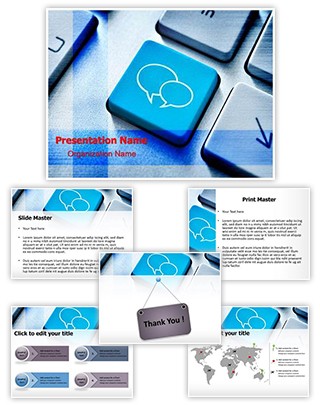 Social Media Chat Editable PowerPoint Template