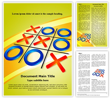 Crisscross Tic Tac Toe Editable Word Template