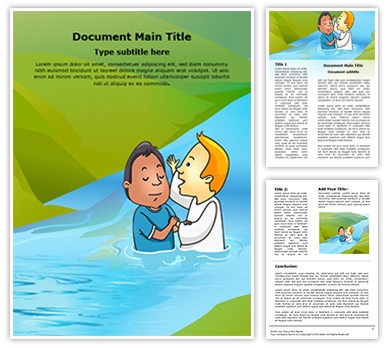 Baptismal Immersion Editable Word Template