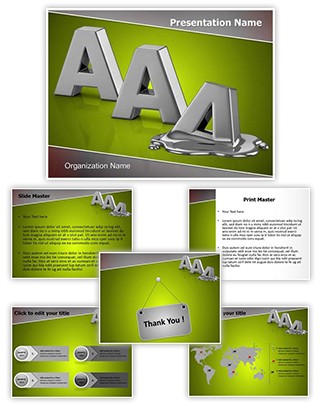 Credit Rating Melting Editable PowerPoint Template