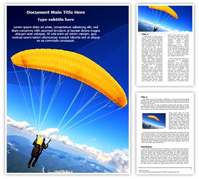 Paragliding Editable Word Template