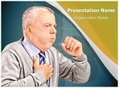 Coughing Pulmonary Disease Editable PowerPoint Template