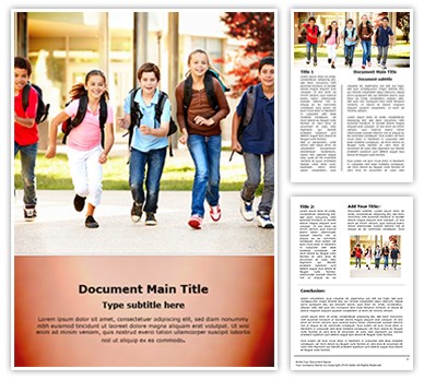 School Home Time Editable Word Template
