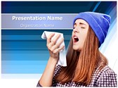 Sneezing Flu Editable PowerPoint Template