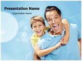 Happy Father And Son Editable PowerPoint Template