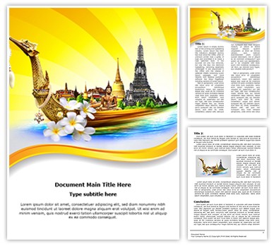 Thailand Travel Editable Word Template