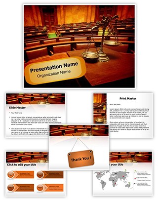 Courtroom Scale Editable PowerPoint Template