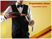 Champagne Serving Editable PowerPoint Template