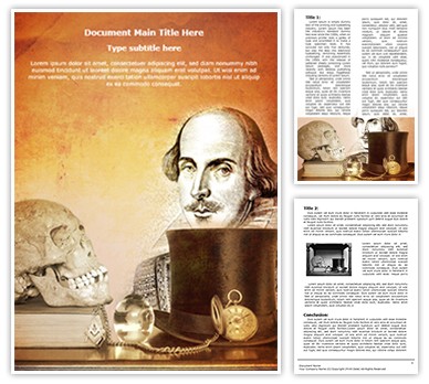 William Shakespeare Plays Editable Word Template