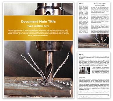 Drill Machine Editable Word Template