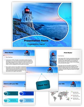 Lighthouse Castle Editable PowerPoint Template