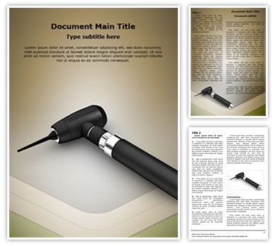 Otoscope Editable Word Template