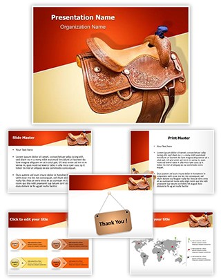 Horse Saddle Editable PowerPoint Template