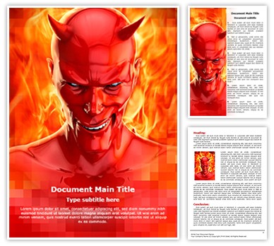 Satan Devil Editable Word Template