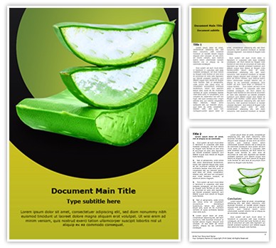 Aloe vera Editable Word Template