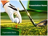 Golf Ball Tee Editable PowerPoint Template