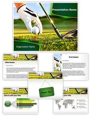 Golf Ball Tee Editable PowerPoint Template