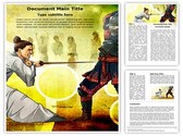 Samurai Fighting Editable PowerPoint Template