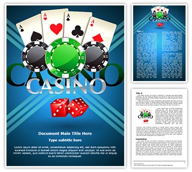 Cards Coins Casino Editable Word Template