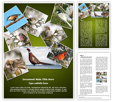 Ornithology Collage Editable Word Template