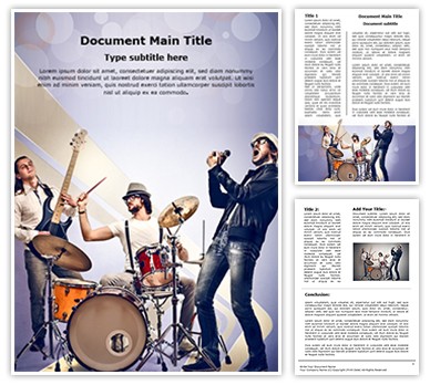 Musical Band Editable Word Template