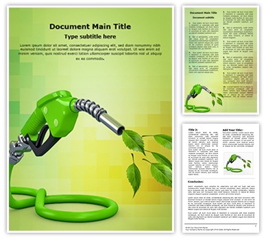 Natural Biofuel Editable Word Template