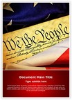 American Constitution Editable Template